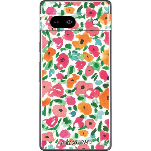 Bouffants and Broken Hearts Watercolor Floral Google Pixel 7a Skin